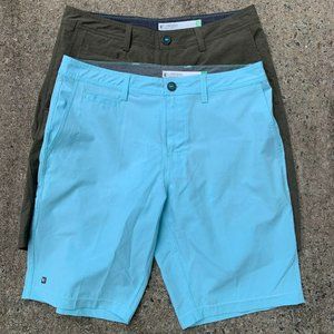 Linksoul Boardwalker Shorts | Size 32 | Army Green | Aqua Blue | BUNDLE